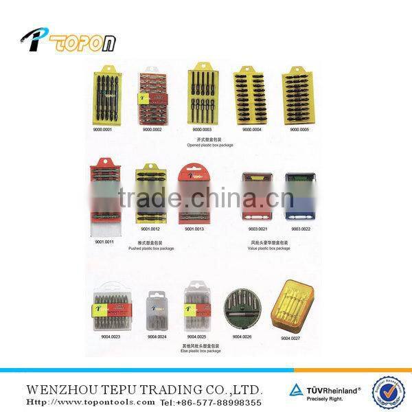 various plastic box screwdriver bit set with good quality