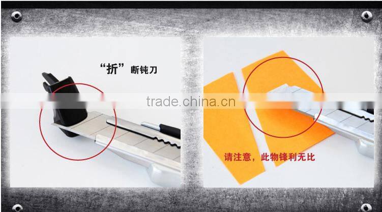 utility knife retractable blade box cutter art knives snap off lock razor blade aluminum alloy shell
