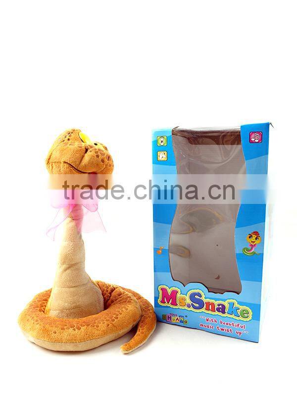 Music twist snake plush toy rc animal voice control car toy