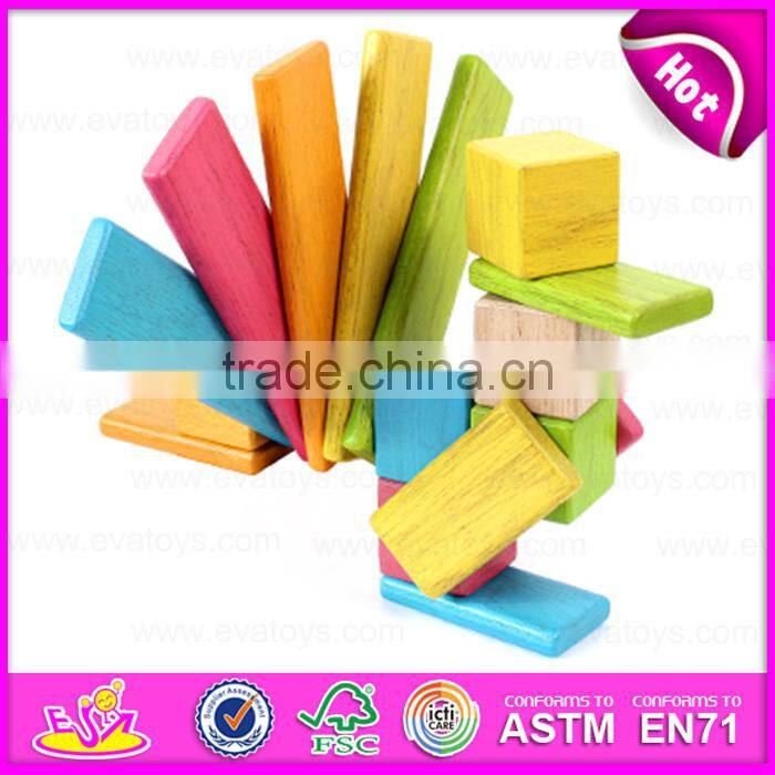 Promotional 46PCS DIY wooden puzzle 4D toy for kids,Wooden intelligent 3d puzzle diy toy for christmas W03B045