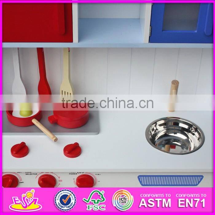 2016 new design preschool toy wooden children play kitchen sets W10C244