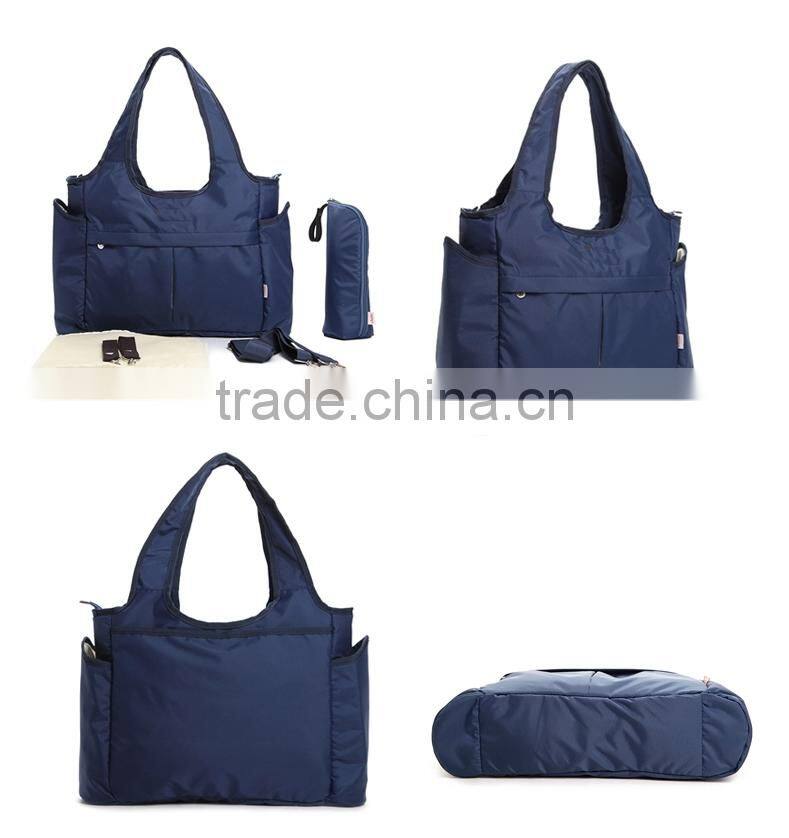 Folding 3pcs set nylon diaper bag for baby