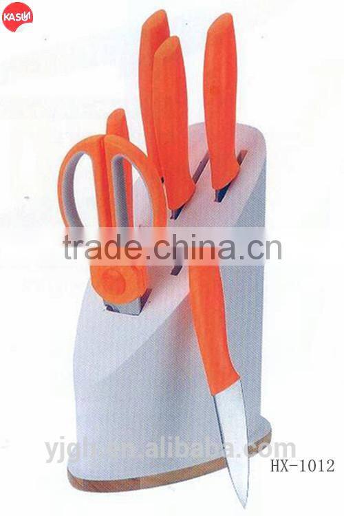 HX-1011 America hot sale 6pcs chef knife sets non stick painting