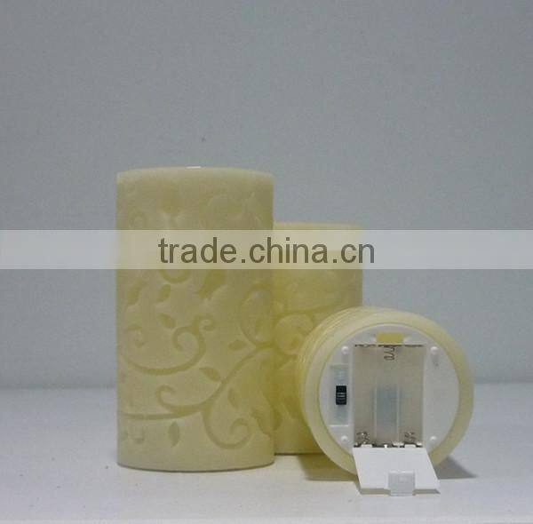 High quality carved LED candle set