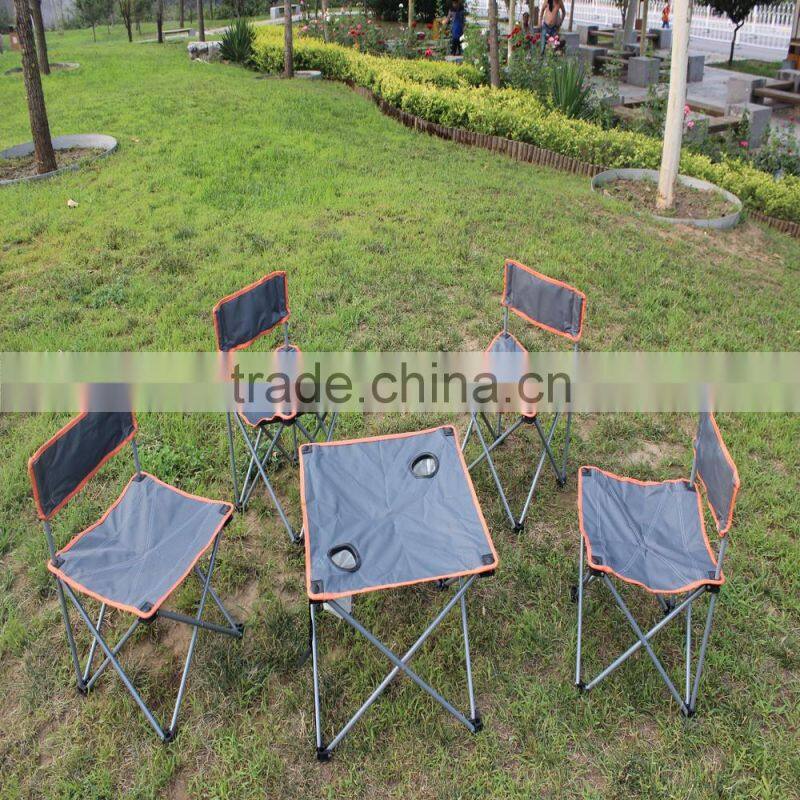 Convenient to carry aluminum kids camping chair with bag and table