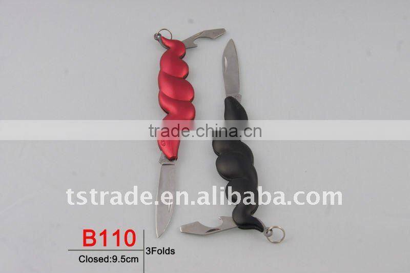 mini Gifts knifeSmall knife promotion kinfe popular keychain toolaluminium oxide keychain knife mini aluminium oxide B110