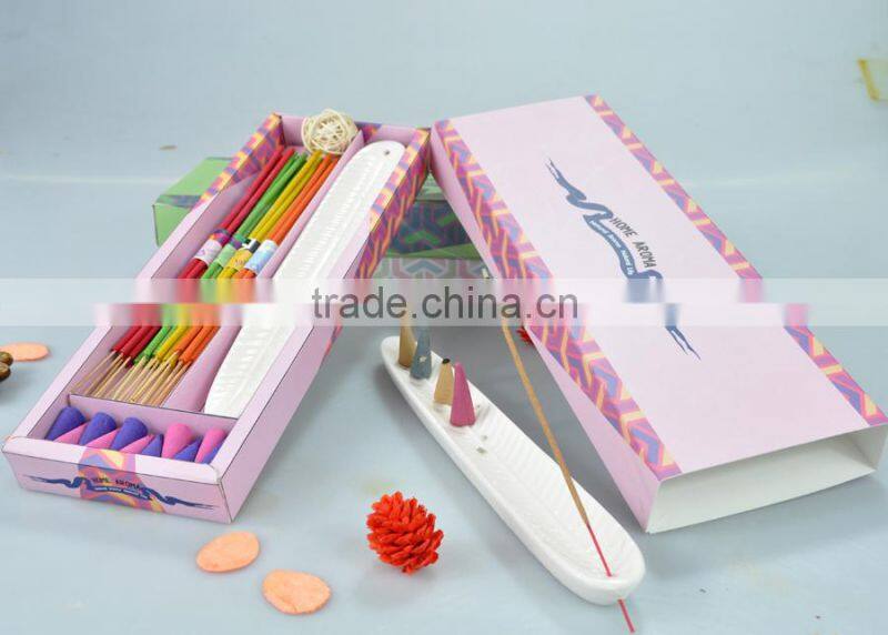 color incense sticks/2015 HK home product fair incense gift/india cone incense/scented incense gift set/color incense sticks