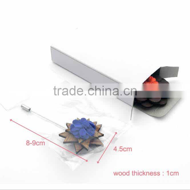 handmade men's gift wooden lapel pins