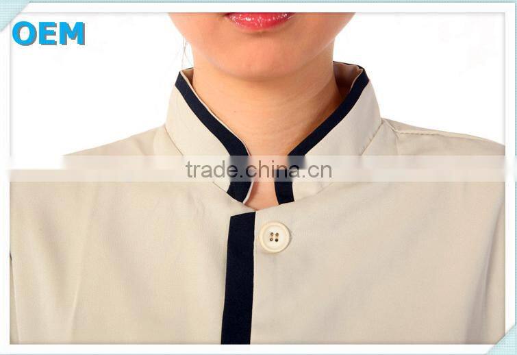 2016 OEM hotel waitress uniform staff uniform high quality