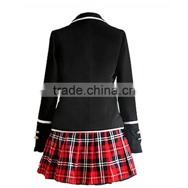 custom sex school girls cotton frocks uniform catalog design