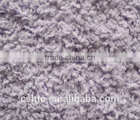 luxury acrylic slub yarn carpet solid color bar fleece carpet