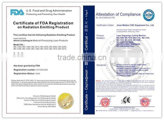 MC-1290 80w co2 laser engraving acrylic cutting machine wood panels