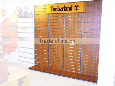 garment/cap/knit/acrylic hat slatwall shoe shelf slatwall display