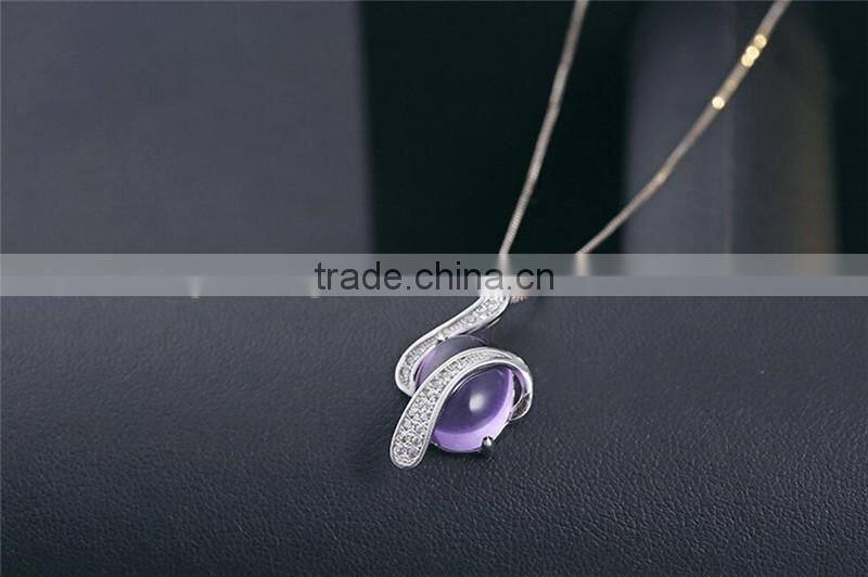 925 silver necklace jewelry for women crystal pendant