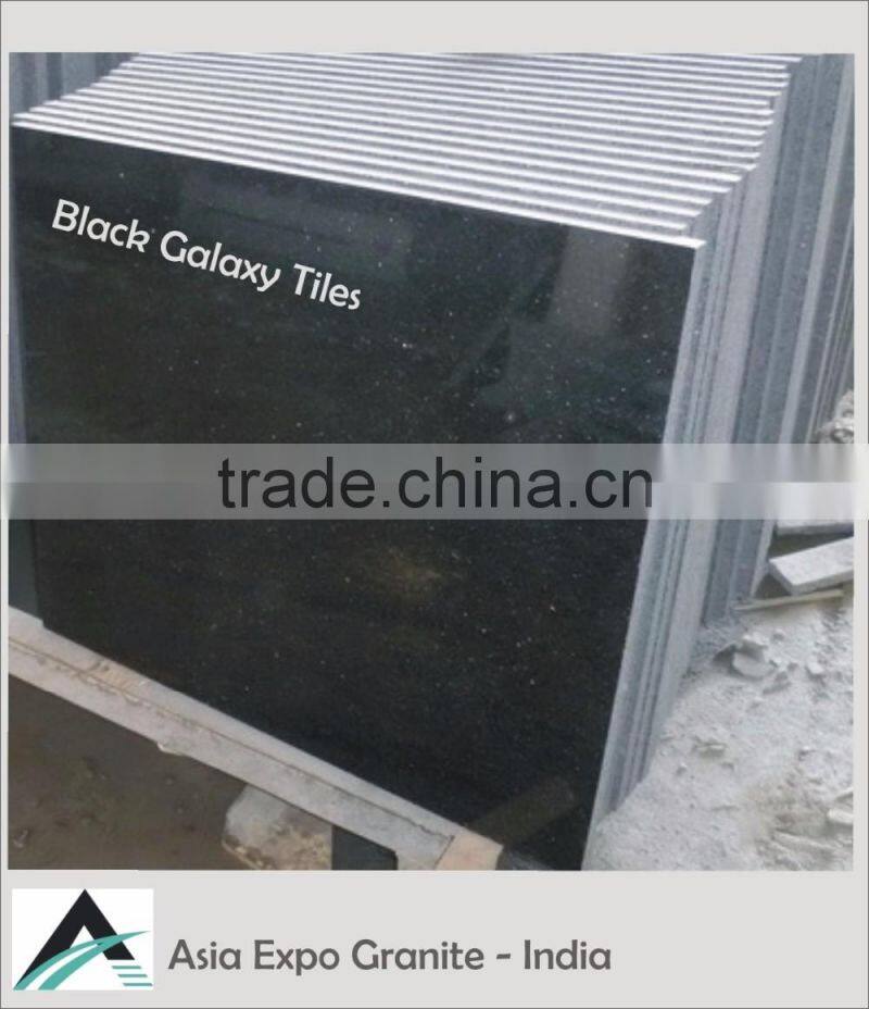 Natural Granite Black Galaxy with surface polished