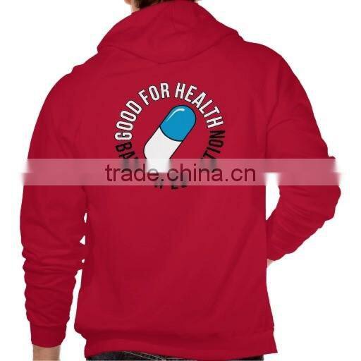 China factory custom printing 100% cotton long zipper hoodie