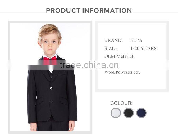 ELPA 2016 fashion NXB0040 Notch Lapel black boys formal suits kids school suits