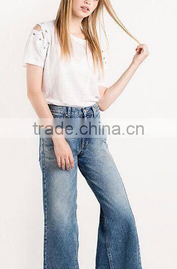 Runwaylover EY2197B Europe Style 2017 Ladies Fashion Hollow out T-Shirts