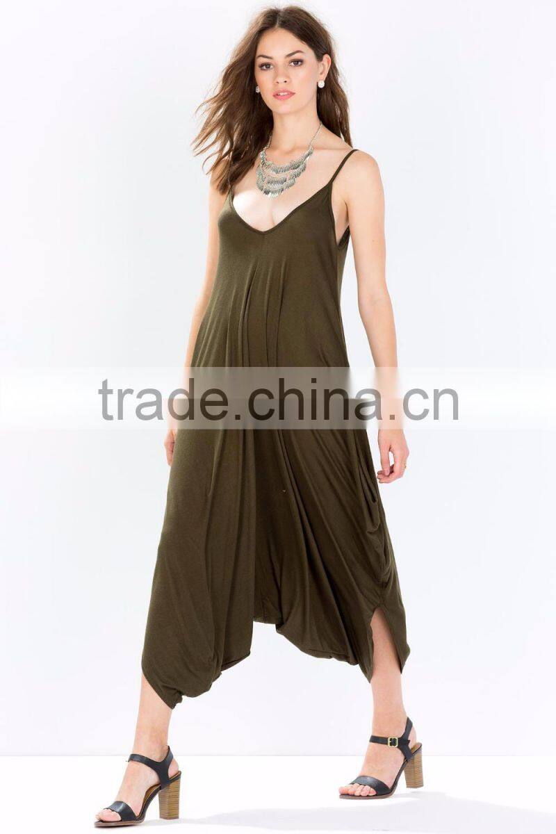 New arrival spaghetti straps festival season harem jumpsuit clothes women
