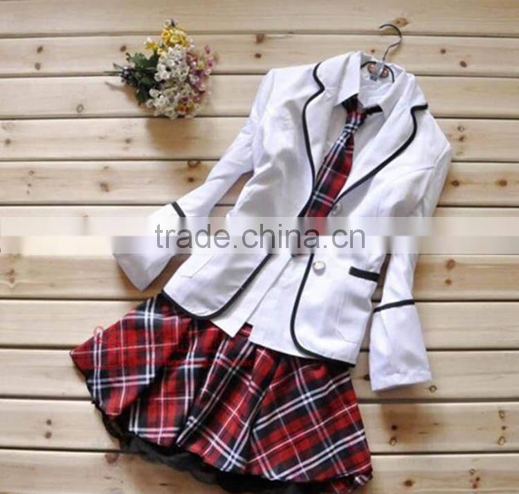 wholesale 2015 new design high school girls sexy uniform