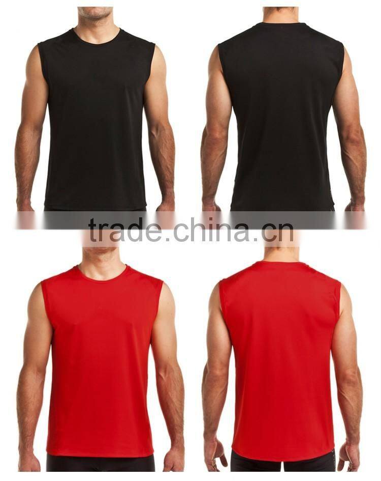 Custom Plain Dri-fit sleeveless t shirt for trainning T13351