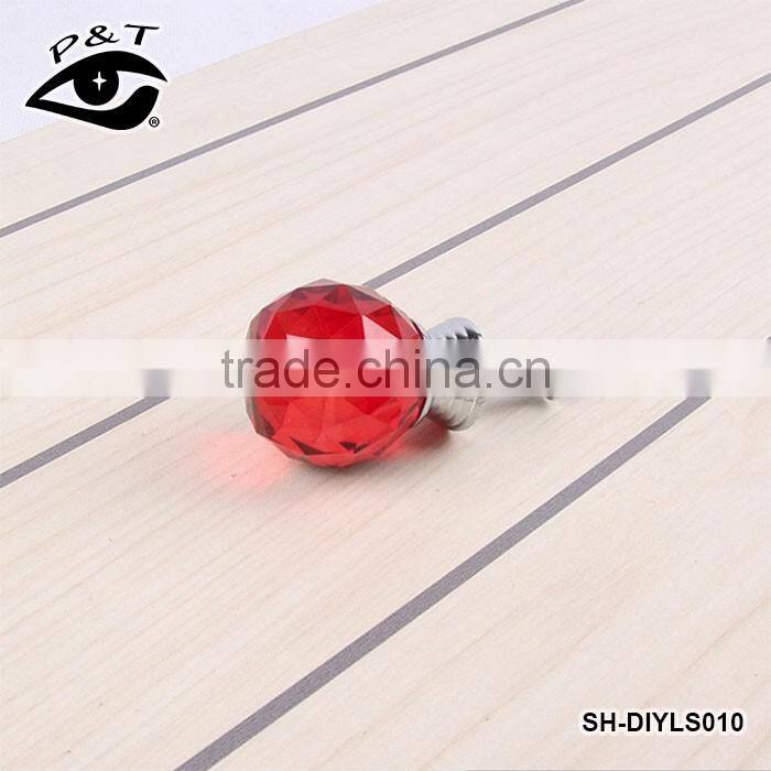 30MM Red Diamond Shaped Glass Door Handle