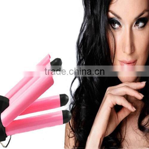 Hot Styler three tube hair curler With TUV--SUD CE-EMC ROHS Certificate (110v--240v )