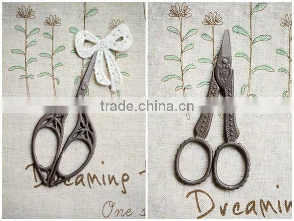 Stainless Steel Scissors Vintage European Style Plum Blossom Scissors For Embroidery