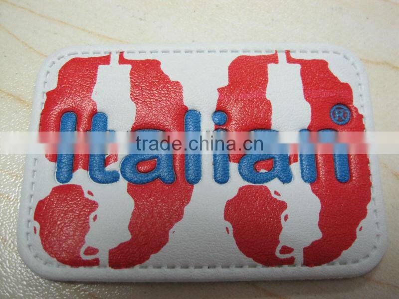 leather labels for jeans fake leather patch die cast Jeans Leather Label with Metal Logo