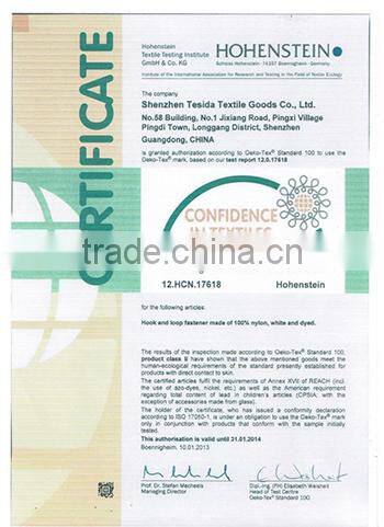 100% nylon various size hook and loop with adhesive on back