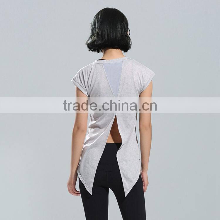 Fitness Women Sport Workout Short Sleeve Tops Gym Yoga Running T-shirt