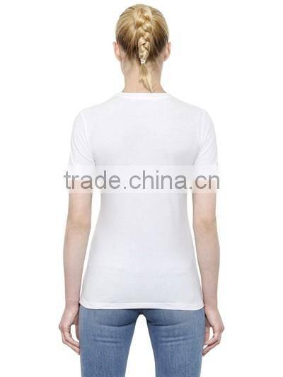 OEM China Manufacturer Silk Screen Printing White T-Shirts For Women,Girls Short Sleeve Slim Cotton T Shirts