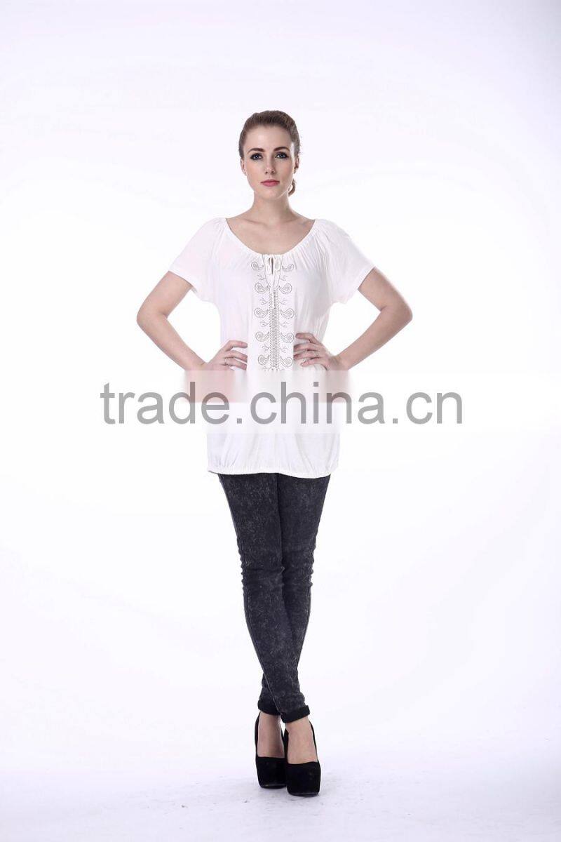 Popular design superior stylish cotton t shirts for women