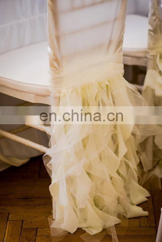 Custom-made Color Organza Wholesale Wedding Pink Chair Covers