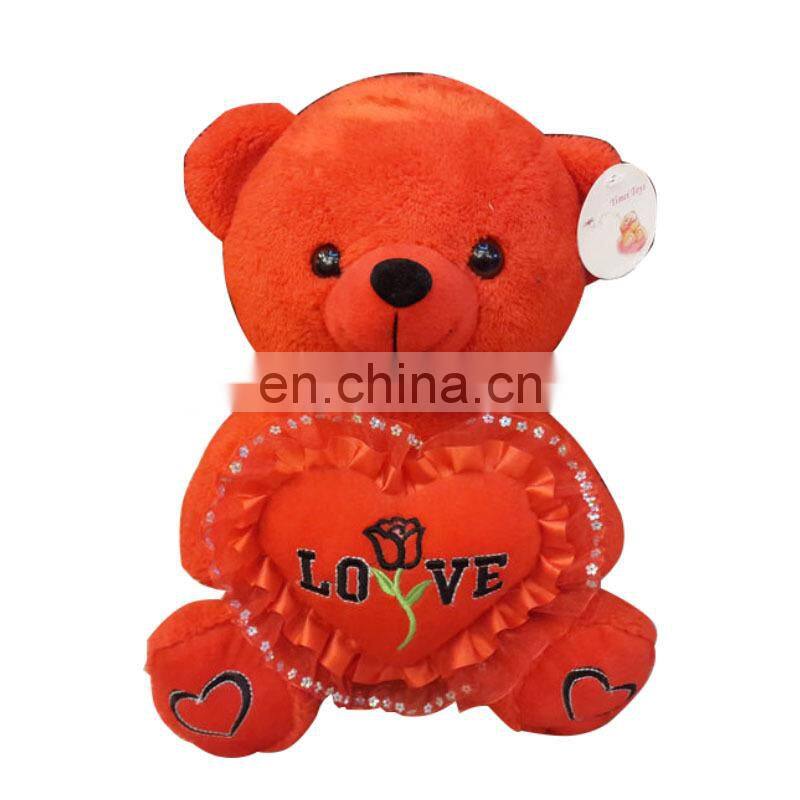 Colorful Plush Large Bear Custom Heart Beat Realistic Bear Stuffed Toys