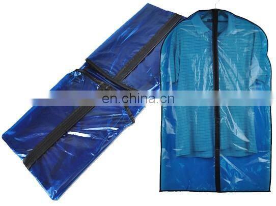 PVC transparent plastic suit cover for mens clothes travel bag