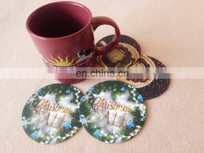 Barware non slip silicone coaster with custom printing logo