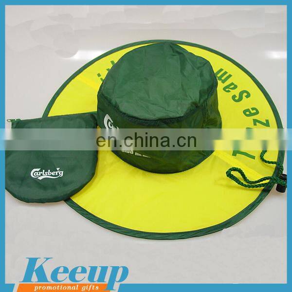 Hot sale promotional custom polyester folding cap