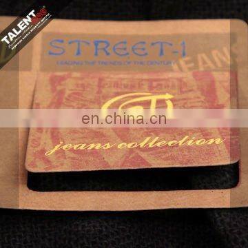 custom private design die-cutting leather label patch for jeans collection