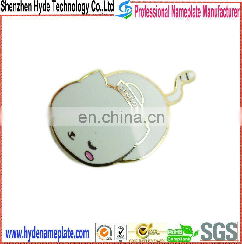 with fashion design badge, metal custom luggage tag