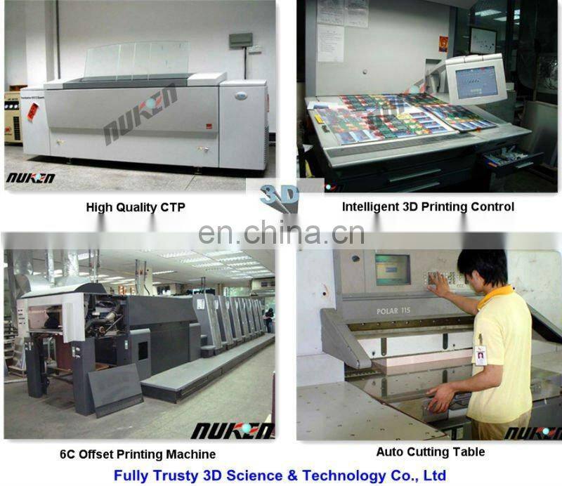 wholesale price 3D effect cover lenticular notebook