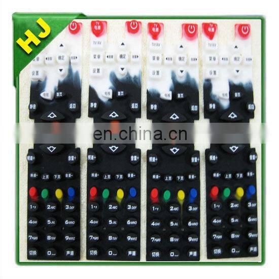 Remote control conductive silicone rubber keypads