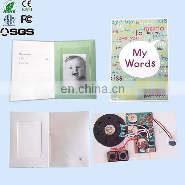 Pull-tab Slide Switch Greeting Card Recording Device
