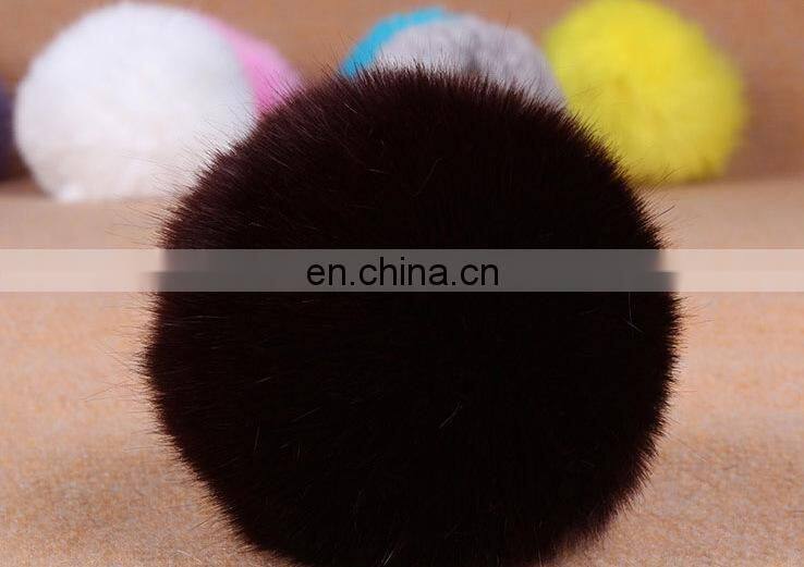 white fur fluffy ball key chain fur pom keychain rabbit fur ball keychain for women bags