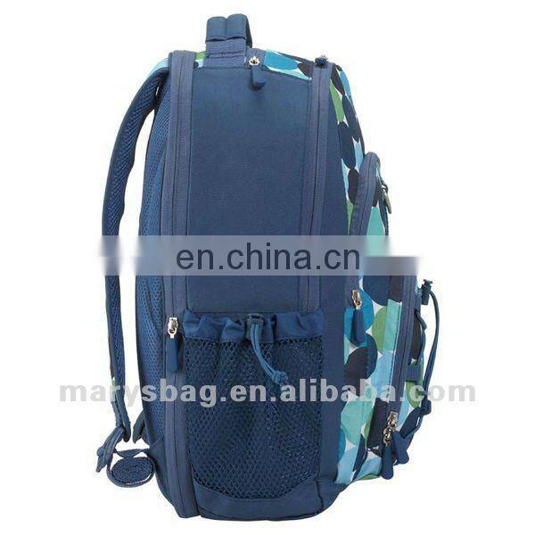 Blue Pop Dot Backpack with key ring clip