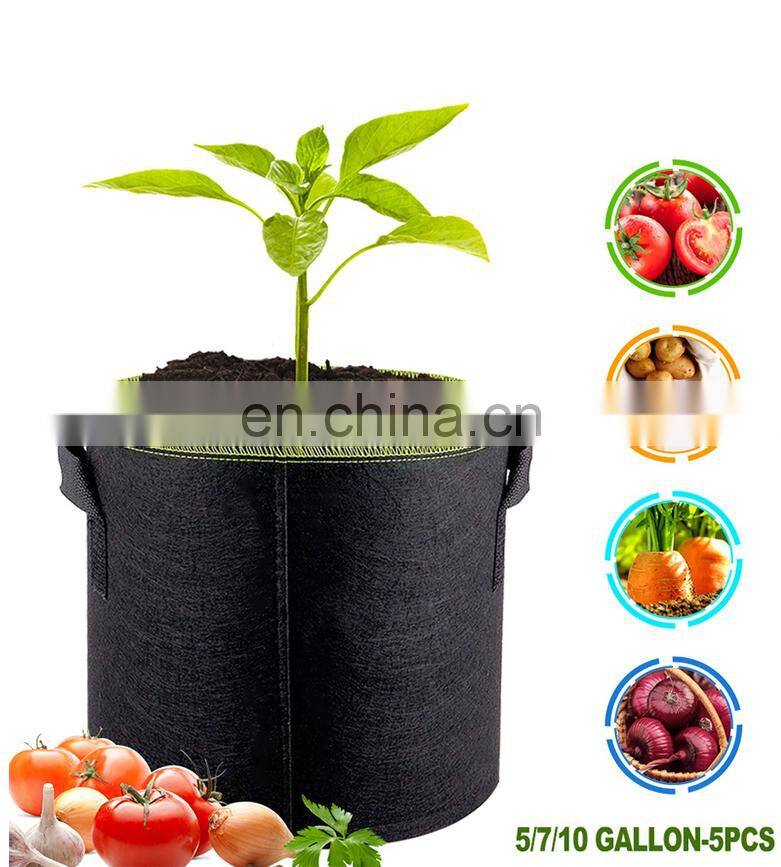 Agricultural 3 gallon potato growing bag felt planter bag