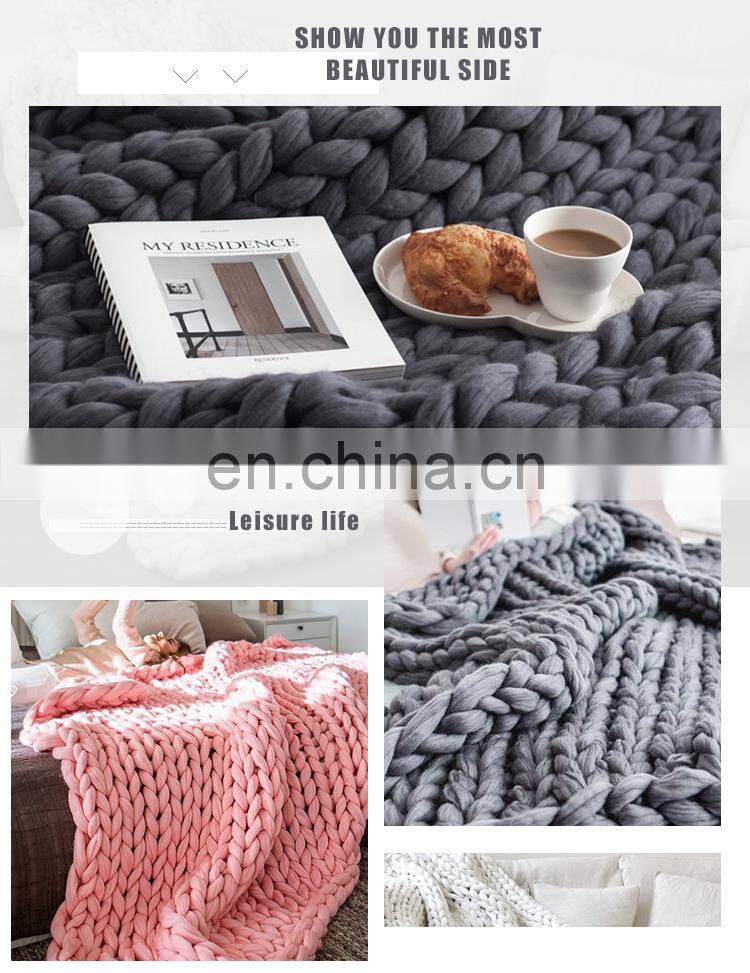 100%polyester free sample custom logo  knit throw blanket for spring autumn