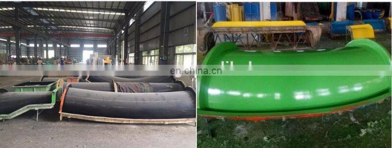 Water Swimming Pool Curved Slide Playground Slides For Recreation Center