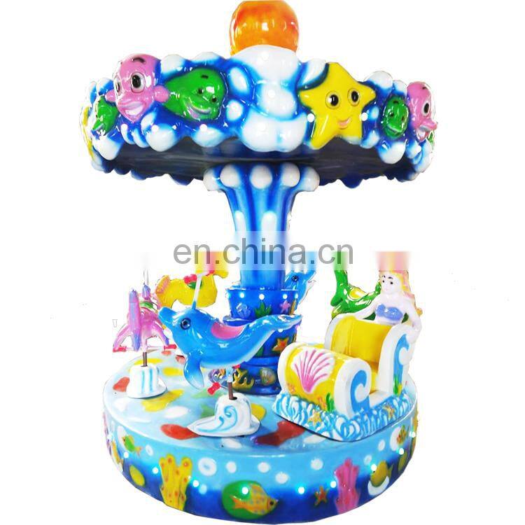 Amusement park carousel children merry go round mini small kids carousel for sale