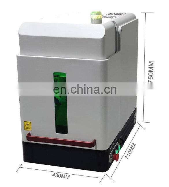 New product small enclosed 50w gold and silver fiber laser marking machine